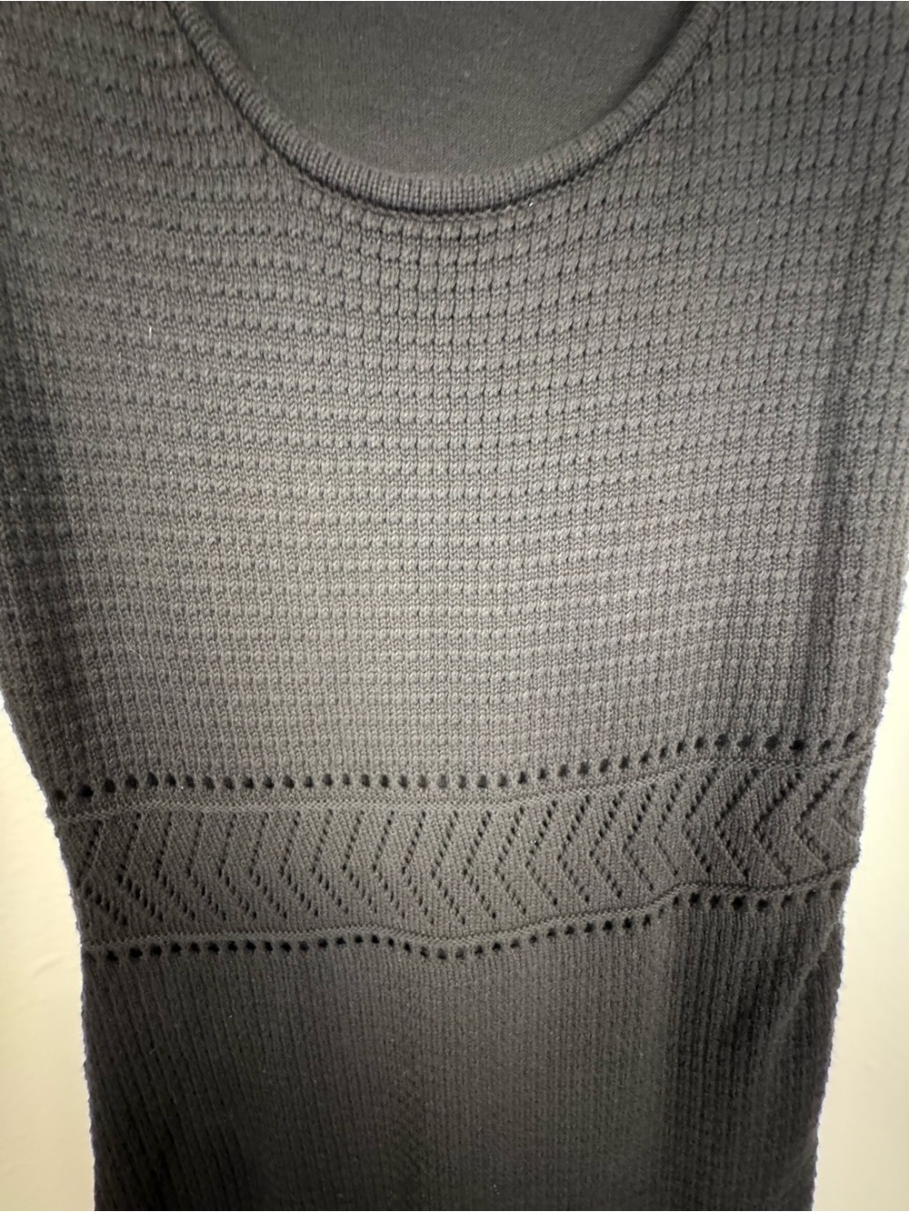 Z Supply Black Knit Sweater Tank Dress Size Medium Sleeveless Midi Maxi Cover Up - Picture 6 of 14
